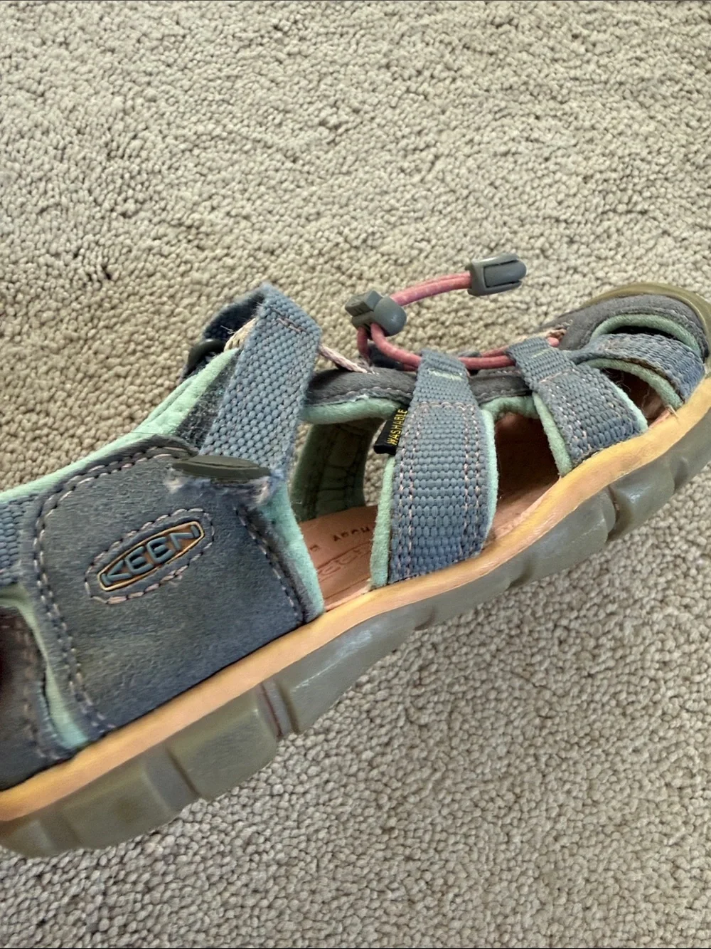 Keen Kids Sandals in Gray, Pink & Mint